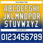 Custom Name Number Stitched Hoodie - Personalized Gold White-Royal Fade Fashion Sports Pullover Sweatshirt Personalized Stitched