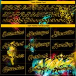Custom Name and Number 3D Sports Hoodie Pullover Sweatshirt with Graffiti Pattern in Black and Gold Personalized Stitched