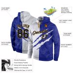 Customized 3D Black and Old Gold Graffiti Pullover Hoodie Sweatshirt for Men Personalized Stitched Graffiti Pattern Black-Old