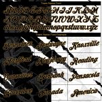 Custom Name and Number 3D Sports Hoodie - Black Old Gold Stitched Graffiti Pattern Pullover Sweatshirt Personalized Stitched