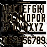 Custom Name and Number 3D Sports Hoodie - Black Old Gold Stitched Graffiti Pattern Pullover Sweatshirt Personalized Stitched
