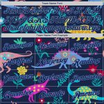 Custom 3D Dinosaur Hoodie with Personalized Name and Number, Navy-Light Blue Stitched Graffiti Pattern Pullover Sweatshirt