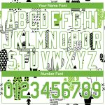 Custom Name Number Hoodie with 3D Cactus Design, Neon Green-White Stitched Graffiti Pattern Pullover Sweatshirt Personalized