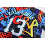 Custom Name and Number Hoodie - 3D Sports Sweatshirt with Personalized Stitched Graffiti Pattern in White-Aqua Personalized