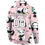 Custom 3D Panda Hoodie with Personalized Name and Number - Stitched Graffiti Pattern White-Black Pullover Sweatshirt Personalized