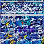 Custom Name & Number 3D Sports Hoodie - Personalized White-Royal Stitched Graffiti Pattern Pullover Sweatshirt Personalized