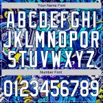 Custom Name & Number 3D Sports Hoodie - Personalized White-Royal Stitched Graffiti Pattern Pullover Sweatshirt Personalized
