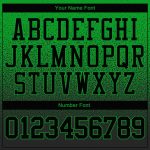 Custom Name Number Sports Hoodie Sweatshirt - Personalized Stitched Grass Green Black Fade Fashion Pullover Personalized