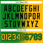 Custom Name Number Sports Hoodie - Grass Green Gold Black Gradient Pullover Sweatshirt Personalized Stitched Grass Green