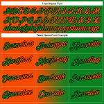 Custom Sports Hoodie with Personalized Name & Number - Grass Green Orange-Black Gradient Pullover Sweatshirt Personalized