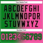 Custom Name and Number Pullover Hoodie for Sports, Stitched Grass Green Pink-Black Gradient Fashion Sweatshirt Personalized