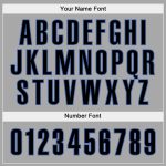 Custom Name Number Sports Hoodie Pullover Sweatshirt Gray Black-Blue Personalized Design Team Apparel Personalized Stitched