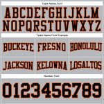 Custom Team Name Number Hoodie Football Pullover Sweatshirt Gray Black Orange Stitched Personalized Stitched Gray Black-Orange