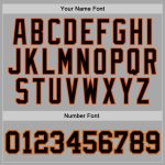 Custom Name Number Sports Hoodie Sweatshirt - Stitched Gray Black-Orange Pullover for Team Personalized Stitched Gray Black-Orange