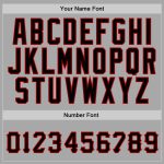 Custom Name Number Sports Hoodie Sweatshirt Pullover Gray Black-Red Team Personalized Personalized Stitched Gray Black-Red