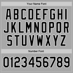 Custom Team Pullover Hoodie with Name & Number - Personalized Gray and Black White Sports Sweatshirt Personalized Stitched