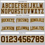 Custom Name Number Football Hoodie Pullover Sweatshirt Gray Brown Gold Personalized Team Apparel Personalized Stitched Gray