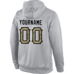 Custom Team Name & Number Gray Camo-Black Sports Hoodie Pullover Sweatshirt - Personalized Stitched Design Personalized Stitched