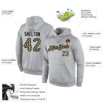 Custom Team Name & Number Gray Camo-Black Sports Hoodie Pullover Sweatshirt - Personalized Stitched Design Personalized Stitched