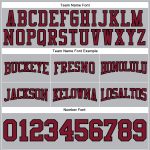 Custom Gray and Crimson Black Football Hoodie Sweatshirt with Name and Number - Personalized Pullover Personalized Stitched