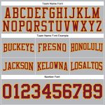 Custom Team Name Number Hoodie Personalized Gray Crimson-Gold Football Pullover Sweatshirt Personalized Stitched Gray Crimson-Gold