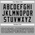 Custom Name and Number Gray-Black Sports Hoodie Sweatshirt Pullover - Personalized Team Apparel Personalized Stitched Gray