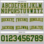 Custom Name Number Football Hoodie Sweatshirt Gray Green Gold Stitched Pullover Personalized Stitched Gray Green-Gold Football