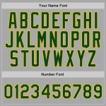 Custom Name Number Pullover Hoodie Sports Sweatshirt Gray Green-Gold Stitched Personalized Stitched Gray Green-Gold Sports
