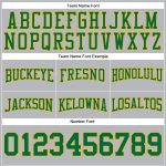 Custom Name & Number Football Pullover Hoodie - Personalized Stitched Gray Kelly Green Gold Sweatshirt Personalized Stitched