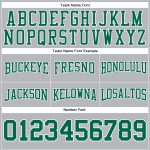Custom Stitched Gray Kelly Green-White Football Hoodie Sweatshirt Personalized with Team Name and Number Personalized Stitched