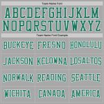 Custom Sports Hoodie with Name and Number - Personalized Gray Kelly Green White Stitched Pullover Sweatshirt Personalized