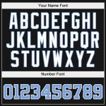 Custom Team Name & Number Sweatshirt Hoodie - Personalized Stitched Gray Light Blue-Black Split Fashion Pullover Personalized