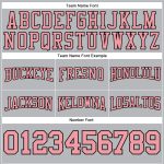 Personalized Custom Name Number Football Pullover Hoodie Medium Gray Pink-Black Sweatshirt Personalized Stitched Gray Medium