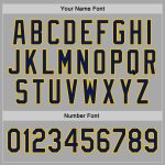 Custom Team Name Number Gray Navy Gold Pullover Sports Hoodie Personalized Stitched Sweatshirt Personalized Stitched Gray