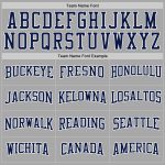 Personalized Gray Navy-White Sports Hoodie Sweatshirt Pullover for Men and Women Personalized Stitched Gray Navy-White Sports