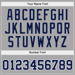 Personalized Gray Navy-White Sports Hoodie Sweatshirt Pullover for Men and Women Personalized Stitched Gray Navy-White Sports