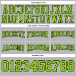 Custom Football Hoodie Pullover Sweatshirt with Personalized Name & Number in Gray Neon Green-Black Personalized Stitched