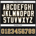 Custom Name Number Personalized Pullover Hoodie Sports Sweatshirt Gray Old Gold Black Split Design Personalized Stitched