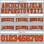 Custom Team Hoodie with Name and Number - Gray Orange-Black Football Sweatshirt Personalized Stitched Gray Orange-Black Football