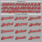 Custom Team Name Number Gray Orange Black Sports Hoodie Sweatshirt Personalized Stitched Pullover Personalized Stitched Gray