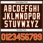 Custom Name & Number Sports Hoodie - Personalized Gray Orange-Brown Split Pullover Sweatshirt Personalized Stitched Gray