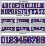 Custom Name Number Gray Purple Black Football Hoodie Personalized Sweatshirt Pullover Personalized Stitched Gray Purple-Black