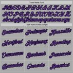 Custom Team Name Number Sports Hoodie Sweatshirt Pullover Gray Purple Black - Personalized Stitched Design Personalized Stitched