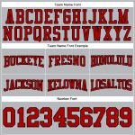 Custom Team Name Number Hoodie Sweatshirt Pullover Gray Red-Black Football Personalized Stitched Gray Red-Black Football