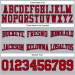 Custom Name Number Football Hoodie Personalized Stitched Gray Red-Navy Sweatshirt Pullover for Teams Personalized Stitched