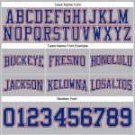 Custom Name Number Stitched Football Hoodie Gray Red Sweatshirt Personalized Team Pullover Personalized Stitched Gray Royal-Red