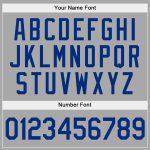 Custom Name and Number Sports Hoodie Pullover Sweatshirt in Gray with Royal-Red Stitched Design - Personalized Team Apparel