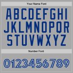 Custom Name Number Gray Royal-White Sports Hoodie Pullover Sweatshirt - Personalized Team Style Personalized Stitched Gray
