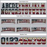 Custom Name Sports Hoodie Personalized Vintage USA Flag Gray Football Pullover Sweatshirt Black-Crimson Personalized Stitched