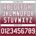 Custom Team Hoodie with Name and Number - Personalized Gray White Crimson Fade Sports Pullover Sweatshirt Personalized Stitched